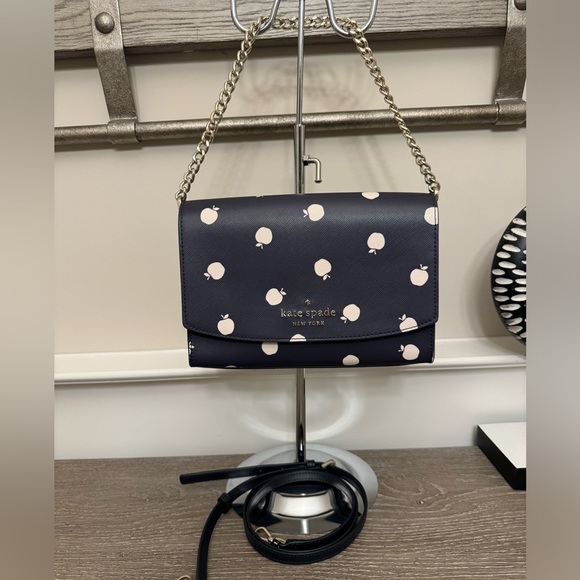 Kate Spade Navy and Cream Crossbody Bag - Picture 2 of 14